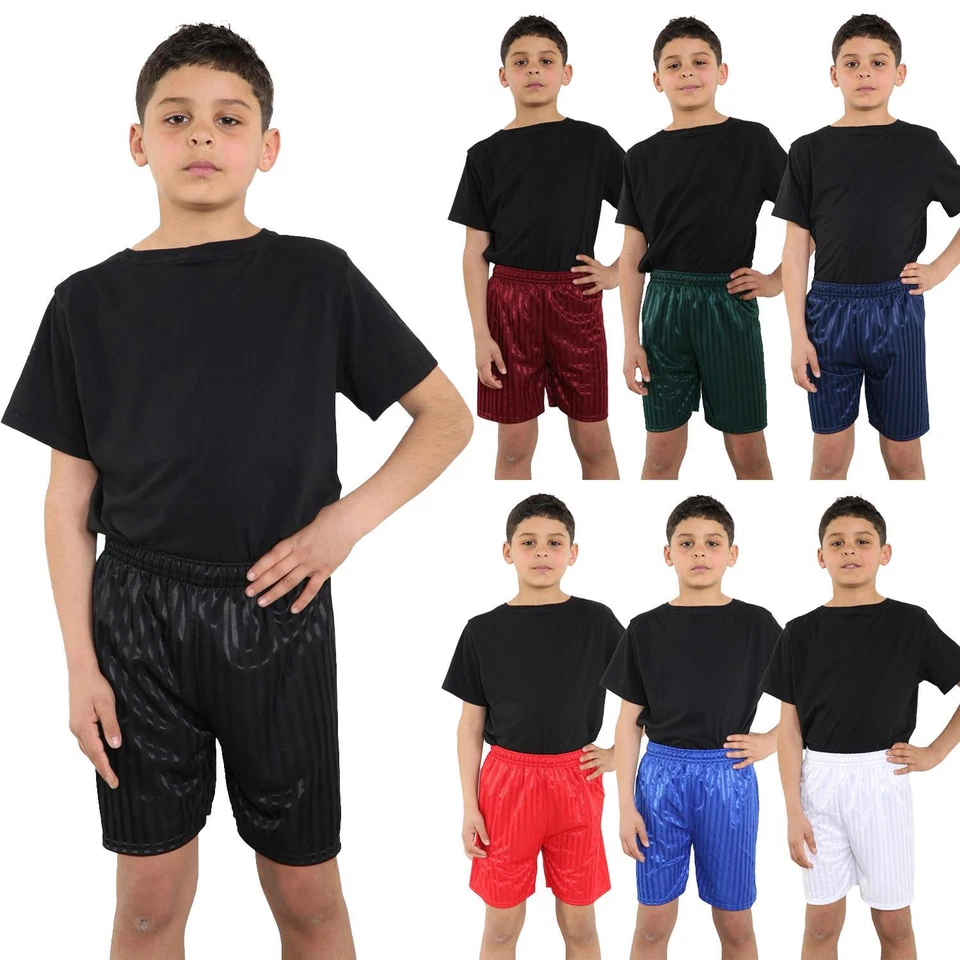 Football Shorts Kids Adults School PE Loose Fit Elasticated Active Gym Short