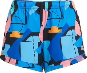 NEW Adidas Girls' Athletic Woven Shorts - Black Multi - Cool Retro Look - Picture 1 of 3