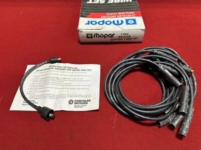 CABLE DE ENCENDIDO MOPAR 4419358 NUEVOS 79-92 DODGE CHRYSLER PLYMOUTH BUJÍA CABLES Foto 1 de 3