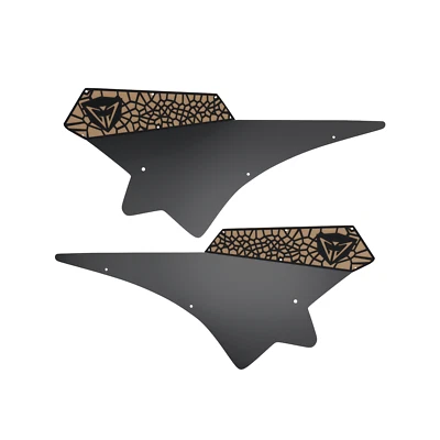 GAM Can am Maverick X3 2017-25 Side Racing Number Plates Holder Pair Black TAN - Image 1 of 4