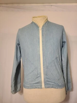JAQUETA VINTAGE Wildfire LEVIS PONTO ÚNICO TAMANHO Médio azul claro e branco - Imagem 1 de 4