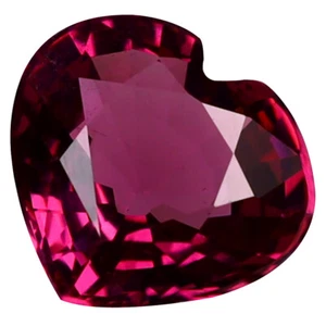 1.18 ct Topnotch Heart Cut (7 x 6 mm) Tanzania Purplish Pink Rhodolite Garnet - Picture 1 of 1