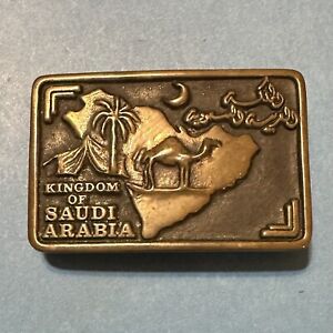 SAUDI ARABIA Anacortes Brass Works 1978 Belt Buckle Alkhan Stores Alkhobar KSA