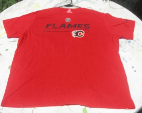 FANATICS & NHL SIZE 3XL MENS CALGARY FLAMES RED HOCKEY SHIRT Cover