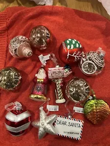 John Lewis Glass Baubles Christmas Tree Decorations Brand New With Box 12 Items1 - Picture 1 of 22
