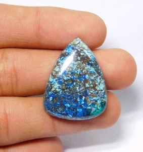Piedra preciosa suelta cabujón crisocola 100 % natural para joyería 44 quilates ME-7875 - Imagen 1 de 5