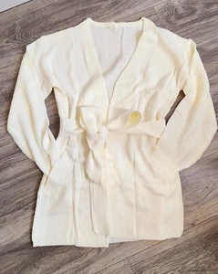 Auburet Damen Langarm Cardigan offen vorne Pullover leicht Halstuch Krawatte M - Bild 1 von 9