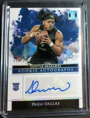 2020 Impeccable Rookie Autographs DEEJAY DALLAS RC AUTO #48/49 Seahawks Canvas - Image 1 of 2