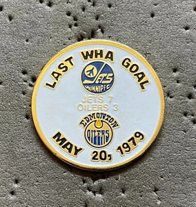 Last WHA Goal May 20, 1979 Jets 7, Oilers 3 WHA Hockey Pin - Bild 1 von 2