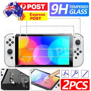 2x Tempered Glass Screen Protector Film Guard for Nintendo Switch OLED Console - Picture 1 of 11