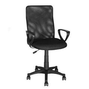 chaise De Bureau Pivotante, - noir tissu