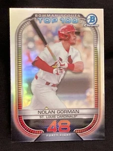 2021 Bowman Chrome Nolan Gorman Top 100 Prospekt - Bild 1 von 2