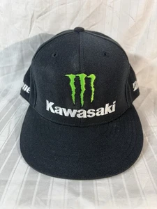 Great condition. Size 7  1/2 . New Era × Monster × Kawasaki Racing Team Black - Picture 1 of 4
