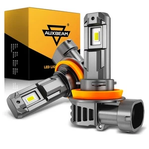 AUXBEAM LED H8 H16 H11 Fog Light Bulb White 6500K High Power 60W 16000LM Fanless - Picture 1 of 12