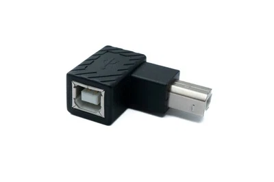 SYSTEM-S USB 2.0 adapter type B male to female right angled cable - Image 1 of 4