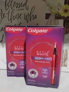 Colgate Optic White Overnight Teeth Whitening Hydrogen Pen 2.5 mL (2 Pk)Exp 8/25 - Afbeelding 1 van 2