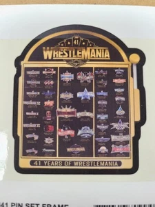 New 2025 WWE Wrestlemania Las Vegas Collectors Framed Slot Machine 41 Pin Set - Picture 1 of 3