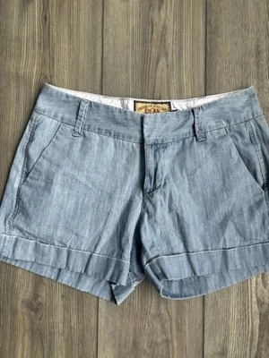 Dear John Women's Stone Blue Hampton Rolled Cuff Shorts Size 26 - Image 1 of 4
