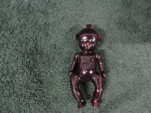 Vintage African American Black Celluloid Doll Jointed Arms Hong Kong Kewpie Styl - Picture 1 of 10