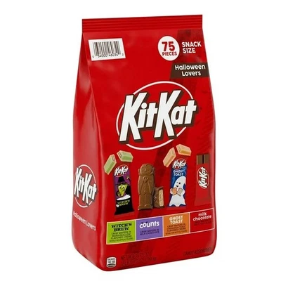 KIT KAT Variety Pack Snack Size Chocolate Halloween KIT KAT VarietCandy, 75 pcs. - Image 1 of 4