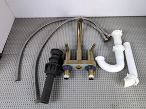 Allen Roth Harlow Centerset Bath Faucet Brushed Bronze Finish complete set - Picture 1 of 10
