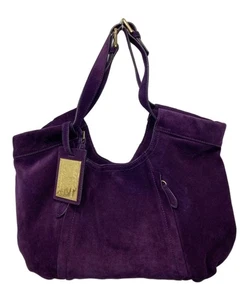 RALPH LAUREN Suede Handbag Authentic Women “D:3.15" H:11.02" W:13.39" 5959 - Picture 1 of 10