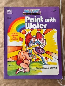 Vintage 1980s Masters of the Universe Paint with Water Book – Golden, Unused - Bild 1 von 5