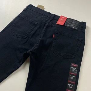Levi's 511 Slim Fit Jeans Mens 30x32 Black Denim Cotton Stretch Tapered Leg NEW - Picture 1 of 18