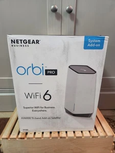 NETGEAR Orbi Pro SXR80 WiFi 6 Tri-Band WiFi Router Seal Broken But Brand New - Afbeelding 1 van 6