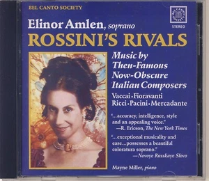 Elinor Amlen. Rossini's Rivals: Vaccai, Fioravanti, Ricci, Pacini. Like New - Bild 1 von 2