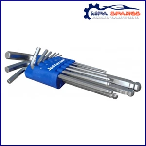 JEFFERSON 9 PIECE LONG REACH ARM HEX TORX KEY SET WITH BALL END - CRV - Picture 1 of 1