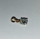 Diamond set single stone pendant