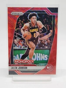 Panini Prizm Monopoly 2024-25 Jalen Johnson Red Wave Atlanta Hawks 26 - Picture 1 of 2