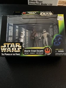 STAR WARS POWER OF THE FORCE DEATH STAR ESCAPE HAN CHEWIE & LUKE *MINT IN BOX!* - Picture 1 of 3