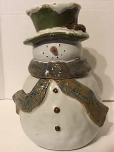 St. Nicholas Square Forest Friends 12" Stoneware Cookie Jar Snowman Christmas - Picture 1 of 10