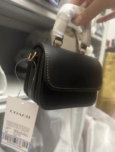 Coach Black Top Handle Mini Rogue 12 Bag - Picture 1 of 3