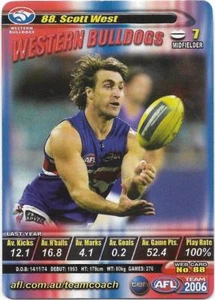 2006 TeamCoach (88) Scott WEST Western Bulldogs - Picture 1 of 1
