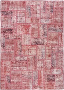 Patchwork Handgeknüpfter Perserteppich 250x173 cm-Orient,Carpet,Rug,Vintage,Rot - Picture 1 of 8