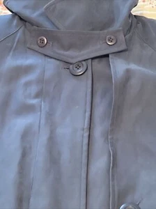 Misty Harbor Belted Trench Coat Jacket Sz 10 Polyester Teal Green Zip Out Liner - Picture 1 of 12