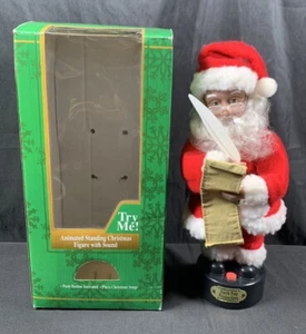 🎄Animierter Gemmy Weihnachtsmann mit Namensliste Vintage 12 Zoll groß Weihnachten - funktioniert🎄 - Bild 1 von 18