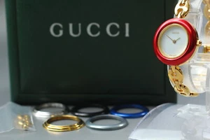 Vintage Gucci Change Bezel 11/12.2 6 Colors Watch from JAPAN (About 15.5cm band) - Picture 1 of 14