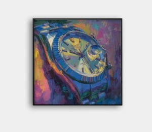 π₯ Rolex Luxury Art "Framed" π GiclΓ©e Print π¨ 24x24β π°οΈ COA π 1/25 βοΈ A7 - Picture 1 of 8
