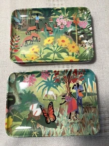 Vntg Hors D'oeuvres Canape Snack Dessert Plates Set of 6 NEW Barbados Colorful - Bild 1 von 5