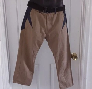 Fünf CM:: Designer Herren Cropped hellbraun/grau Hose, Large [33" W/22" L] - Bild 1 von 4