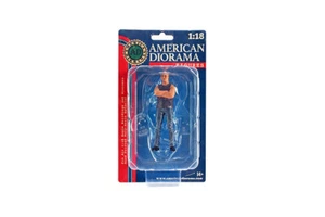 Car Meet 3 1:18 American Diorama 76326 Figure 1 Black Blue Man Guy Male 4" - Picture 1 of 2