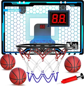 Hoperock Indoor Mini Basketball Hoop for Kids, Basketball Hoops over the Door wi - Picture 1 of 12