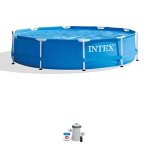 Metal Frame Above Ground Swimming Pool Set: 10ft x 30in Puncture-Resistant Mater - Picture 1 of 9