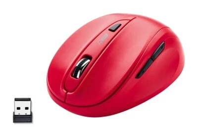 SilverCrest Funk Maus wireless mit USB Nano Empfänger 2,4 GHz - ROSA / ROT - Bild 1 von 2