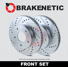 FRONT SET BRAKENETIC Sport Drilled Slotted Brake Disc Rotors BNS46025.DS