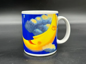Anthropomorpher schlafender Mond & Sterne An Evenings Belohnung Steinzeug Kaffeebecher - Bild 1 von 9